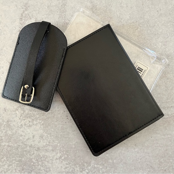 United States Passport Cover & Luggage Tag Set, Black NWT - Picture 4 of 4
